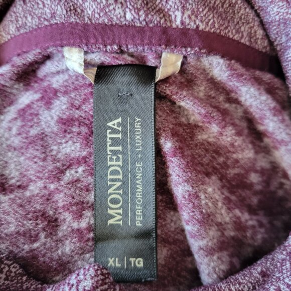 Mondetta Sweatshirt Cowl High Neck XL thumbholes printed Performance Luxury - Picture 7 of 10